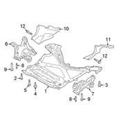 Audi Suspension Subframe Reinforcement Bracket - Genuine Audi 8W0399295E