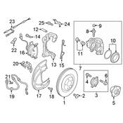 Audi Brake Hydraulic Line Bracket - Genuine Audi 8W0611846S