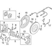 Audi Brake Dust Shield - Genuine Audi 8W0615611E