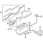 Audi Battery Hold Down - Genuine Audi 8W0803123A
