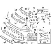Audi Bumper Corner Cover - Genuine Audi 8W0807107DGRU