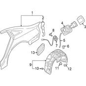 Audi Fuel Filler Door - Genuine Audi 8W0809907BGRU