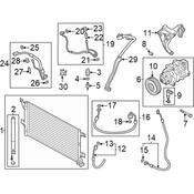 Audi A/C Refrigerant Line Hold Down - Genuine Audi 8W0816205D