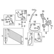 Audi A/C Refrigerant Suction Hose - Genuine Audi 8W0816743BP