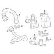 Audi HVAC Heater Hose - Genuine Audi 8W0819332E