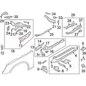 Audi Hood Lift Support Bracket - Genuine Audi 8W0823402A