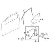 Audi Window Regulator - Genuine Audi 8W0837462A