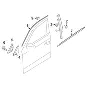 Audi Door Reveal Molding Clip - Genuine Audi 8W0837732A