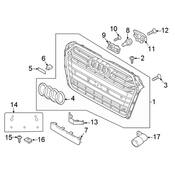 Audi Grille - Genuine Audi 8W0853651BSFUQ