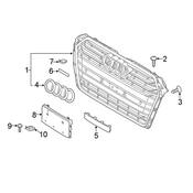 Audi Grille - Genuine Audi 8W0853651MRP5