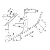 Audi Coat Hook - Genuine Audi 8W08576354PK