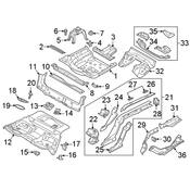 Audi Brake Hydraulic Line Bracket - Genuine Audi 8W0864731A