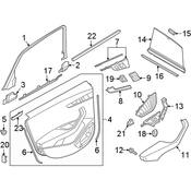 Audi Door Window Switch Bezel - Genuine Audi 8W08673716PS