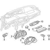 Audi Parking Aid Switch - Genuine Audi 8W09415035PR