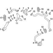 Audi HVAC Heater Hose - Genuine Audi 8W1819350B