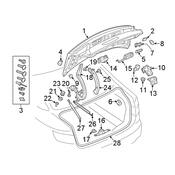 Audi Deck Lid Stop Buffer - Genuine Audi 8W5827499