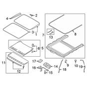 Audi Sunroof Seal - Genuine Audi 8W5877297