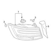 Audi Tail Light Bezel - Genuine Audi 8W5945254