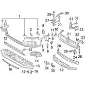 Audi Radiator Support Air Deflector - Genuine Audi 8W6121763