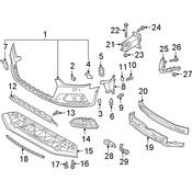 Audi Radiator Support Air Deflector - Genuine Audi 8W6121763A