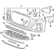 Audi Radiator Support Air Deflector - Genuine Audi 8W6121763E