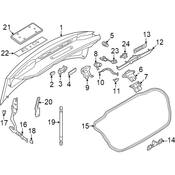Audi Deck Lid Stop Buffer - Genuine Audi 8W6827797