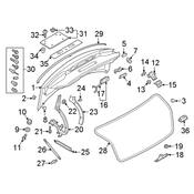 Audi Trunk Lid Lift Support - Genuine Audi 8W6827919