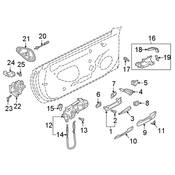 Audi Door Lock Rod Cover - Genuine Audi 8W6837349