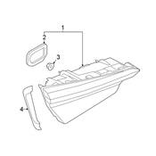 Audi Tail Light Bezel - Genuine Audi 8W6945256C