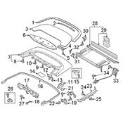 Audi Convertible Top Stowage Compartment Latch - Genuine Audi 8W7825823A