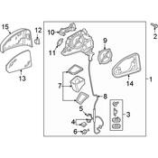 Audi Door Mirror Assembly - Genuine Audi 8W8857409M9B9