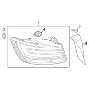Audi Tail Light Bezel - Genuine Audi 8W9945253A