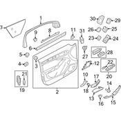 Audi Door Interior Trim Panel Sleeve - Genuine Audi 8Z0919242A4PK