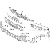Audi Porsche Radiator Support Air Deflector - Genuine Audi 9J1121754DOK1
