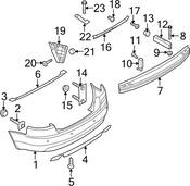 Audi Bumper Impact Bar Nut - Genuine Audi N10340203