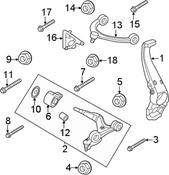 Audi Porsche Suspension Control Arm Bolt - Genuine Audi N91253401