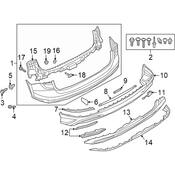 Audi Bumper Cover Hardware Kit - Genuine Audi V04017001Q