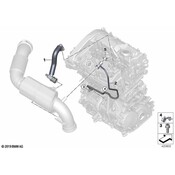 BMW Engine Crankcase Breather Hose - Genuine BMW 11158637970