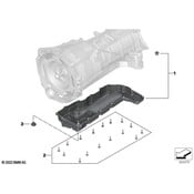 BMW 8HP Auto Trans Oil Pan and Filter Kit - Genuine BMW 24115A13223