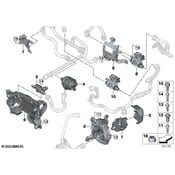 BMW Engine Auxiliary Water Pump Bracket Mount - Genuine BMW 11518490374