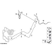 Mini Brake Hydraulic Hose - Genine Mini 34308857532