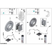 BMW MINI Disc Brake Pad Set - Genuine BMW 34208843737
