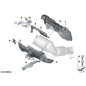 BMW Turbocharger Mount Heat Shield - Genuine BMW 11658632102