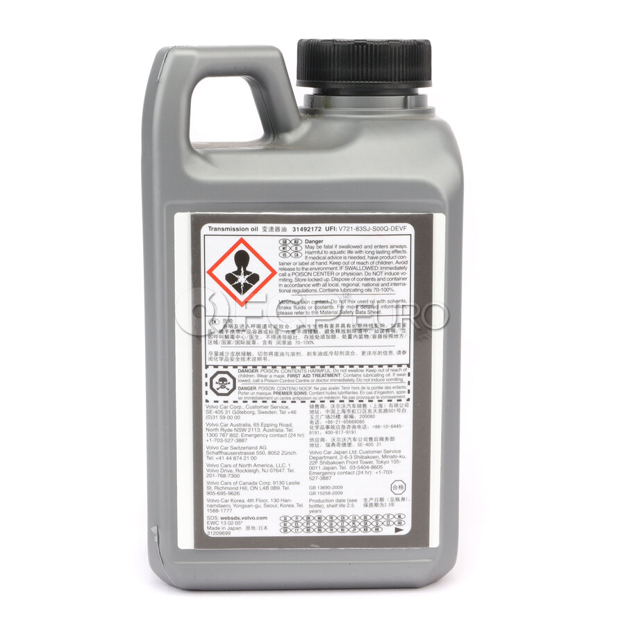Volvo Automatic Transmission Fluid - Genuine Volvo 31492172 | FCP Euro