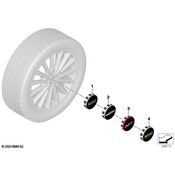 MINI Floating Wheel Center Cap Set (JCW) - Genuine MINI 36122469710