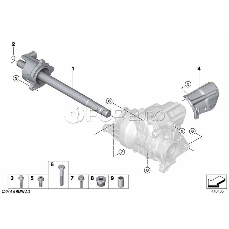 BMW CV Intermediate Shaft - Genuine BMW 31609884764 | FCP Euro