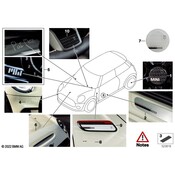 MINI Wheel Center Cap Set (Pat Moss) - Genuine MINI 36135A669C5