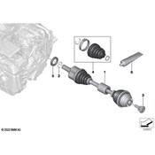 BMW CV Axle Assembly - Genuine BMW 31605A44AB7