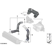 BMW Turbocharger Inlet Pipe - Genuine BMW 13719468657