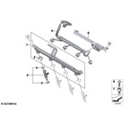 BMW Fuel Injection Fuel Rail - Genuine BMW 13535A9E128